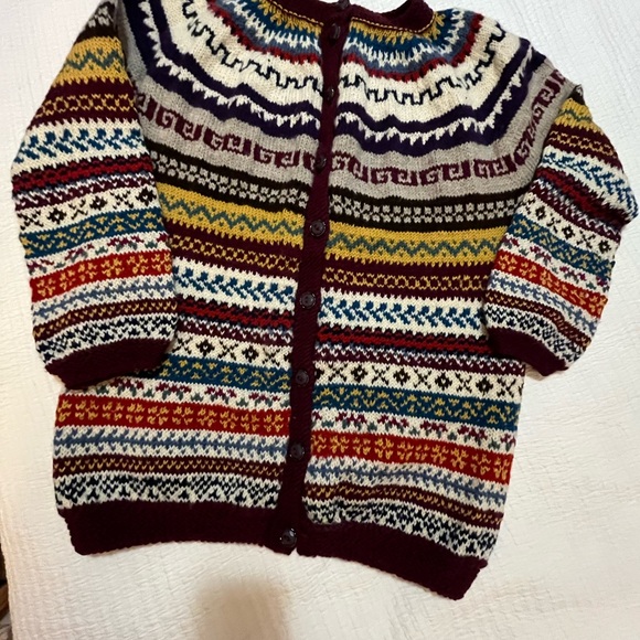 Colorful Fair Isle Patterned Knitted Sweater %100 wool - Picture 7 of 10